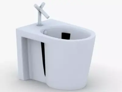 1553 - Toilet Low-poly 3D model