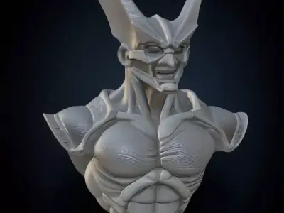 Guyver Head Bust 3D Model - STL Printable Sci-Fi Robot 3D print model