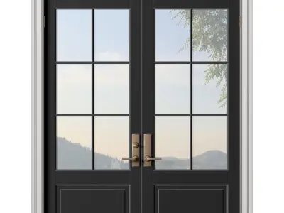 Entrance modern classic street doors 3D model