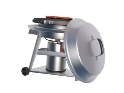 Professional Grill Cart 3D model