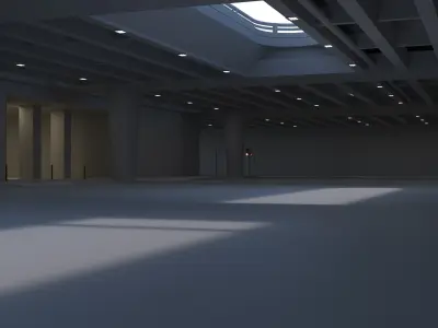 LA California Plaza underpass 3D model