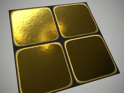 Golden tiled pbr material Texture