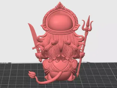Goddess Durga Chibi Style Hindu Warrior Goddess FDM Resin Ready 3D print model