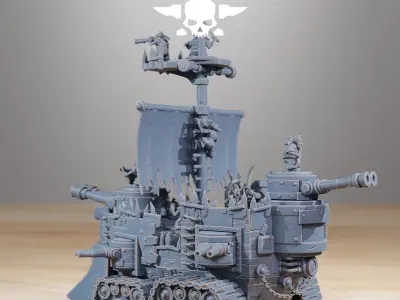 Gobs Short Pearl Battle Ship 3D print model