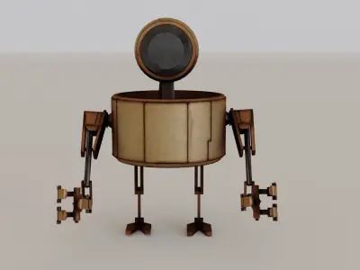 Robot I  Low-poly 3D model