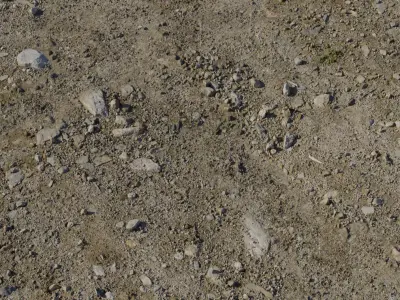Compact Sandy Gravel Ground PBR Texture Texture