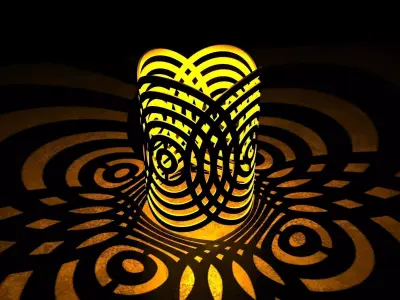 Circular Disc Lampshade 3D print model