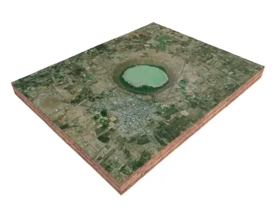 Lonar Crater Maharashtra India 3D model