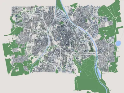 Augsburg City Germany 3D model