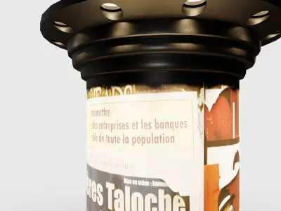 Modern Advertising Column Low-poly 3D model