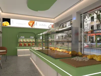 Bakery Shop Scene  3D model