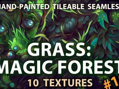 Grass Magic Forest Floor 10 TEXTURES Hand-painted ---PACK 10--- Texture