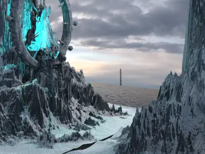 Mount Olympus mountain 7  3D model