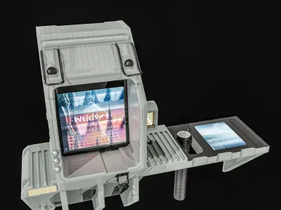 Sci- Fi Street Machine Low-poly 3D model