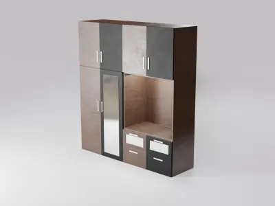 Modern closet wardrobe id11 Low-poly 3D model