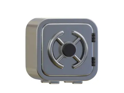 Vault locker Low-poly 3D model