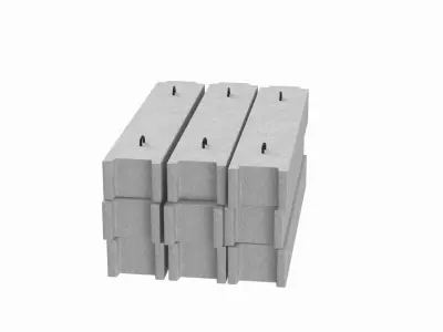 Stacked Concrete Blocks 3D model