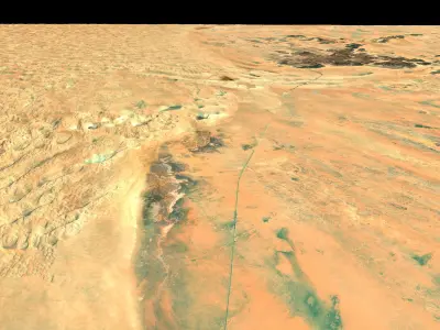 NEOM city topography Saudi Arabia - tile n27 e39 3D model