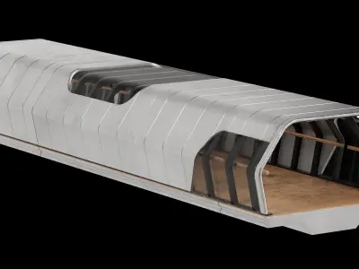 Modular Bridge Set 2 Low-poly 3D model