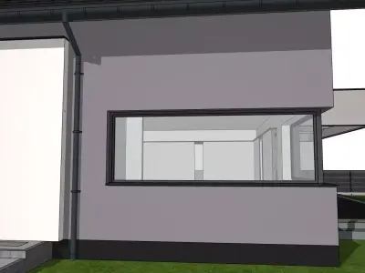 Modern House 3D Model with Wooden Facade Accents 3D model