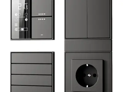 Ekinex sockets and switches 3D model