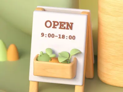 Coffee house owned by kittens 3D model