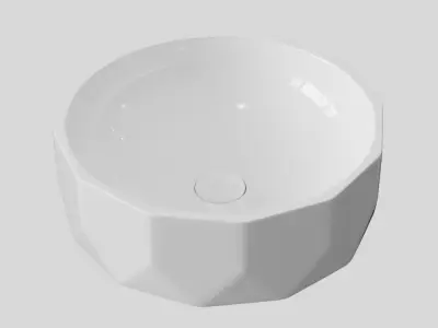 Washbasin BelBagno BB1409 white 3D model