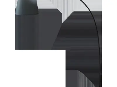 SKOTTORP SKOTTORP SKAFTET CRAFT Arched floor lamp grey 3D model
