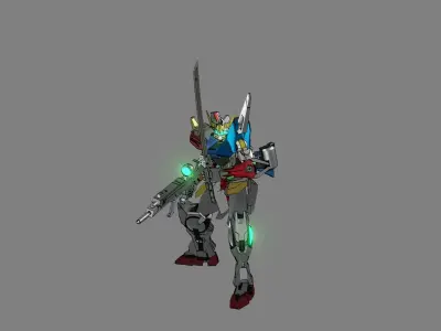 Attacker Gundam 1 A 3D model