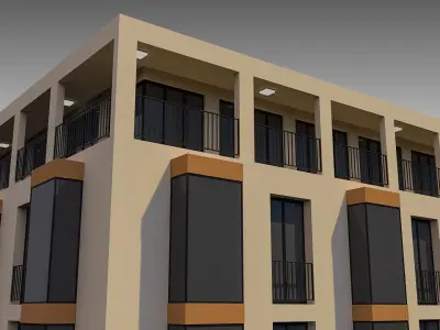 Apartment Building 004 3D model