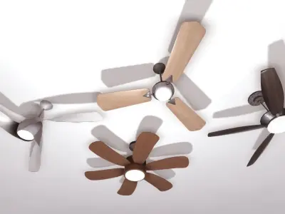 Fans Pack Low-poly 3D model