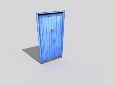 low poly door Low-poly 3D model shop