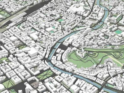 Cityscape Ljubljana Slovenia 3D model