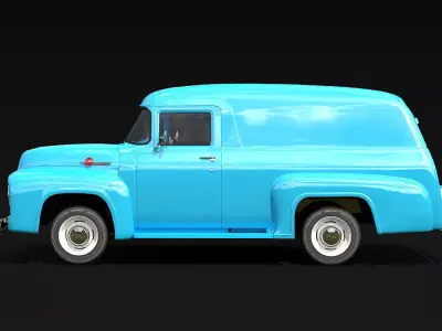 F-100 Panel Van PBR 3D model