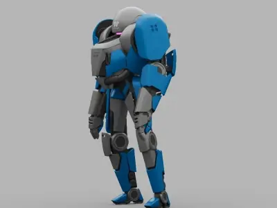 COMBAT DROID IONOS rigged character 3D model