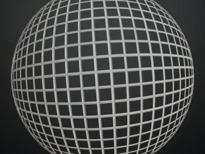 Grid Wireframe PBR Seamless Texture