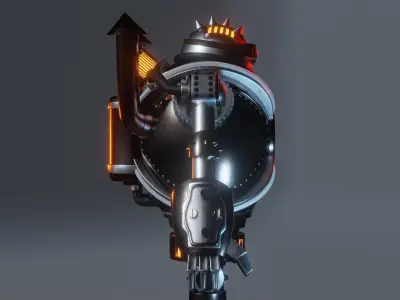 steampunk robot 3D model buy