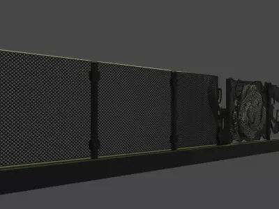 chain-link fences 3D model