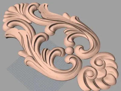 CNC 3D relief design STL format file used for artcam aspire E724 3D model