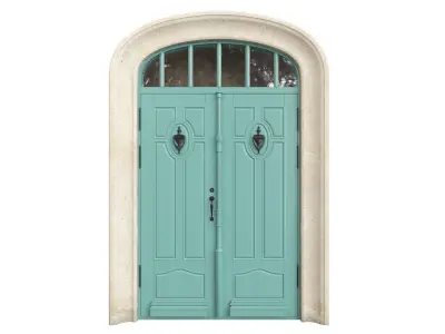 Entrance classic door 68  3D model