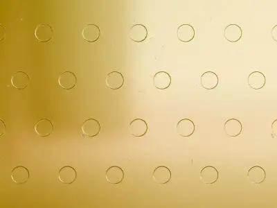 Golden Corrugated Metal Grill PBR Seamless Texture