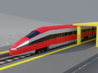 Railway Station 3D model