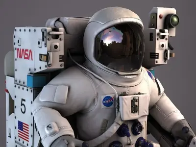 NASA MMU Astronaut with backpack 3D model