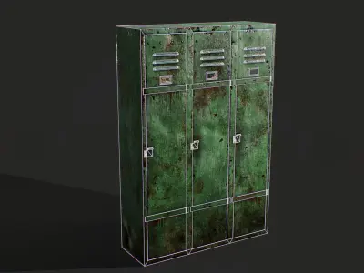 Wardrobe Changing Room Low-poly 3D model