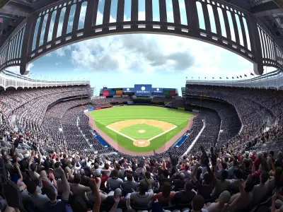  Baseball Stadium with Animated Audience 