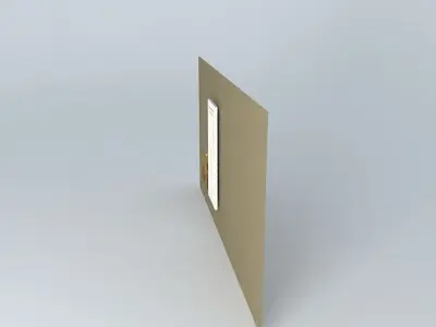 By door on wall Free 3D model