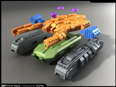 MK3-Tank 3D Print futuristic tank 3D print model