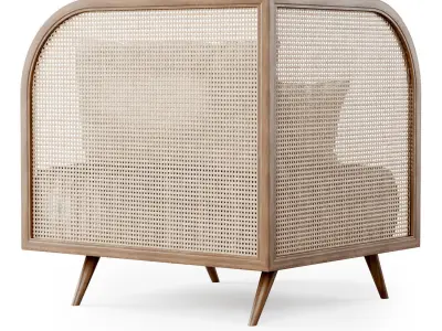 Corner restaurant lounge chair TV1  3D model