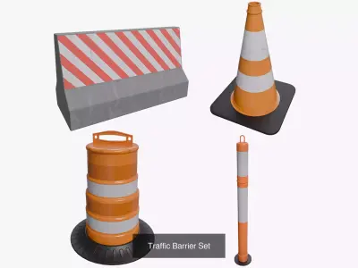 Street Element Collection 01 3D Model Pack