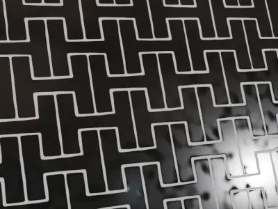 Modern Geometric Interlaced Tile PBR Seamless Texture